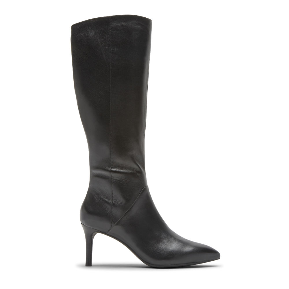 Rockport Womens Boots Black - Total Motion Ariahnna Tall - UK 735-BUJTGQ